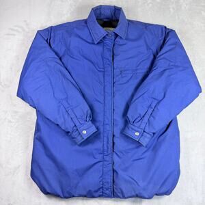 Vintage L.L. Bean Goose Down Puffer Jacket Womens XL Blue Winter Coat